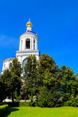 Bell tower of Bogolyubovo convent in Vladimir oblast, Russia