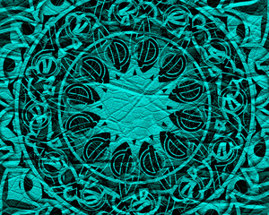 Decorative design element. Patterns with geometric ornament. Circular ornamental symbol. Islam, Arabic and Indian, ottoman motifs. 3D rendering