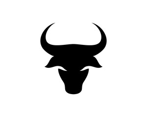Angry bull silhouette