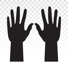 Obraz premium Hand or fingers hands flat icon for apps and websites