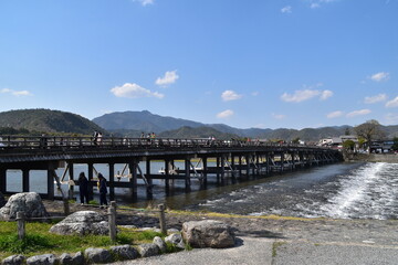 Fototapeta na wymiar The view of Arashiyama in Spring