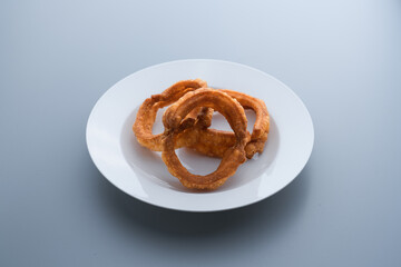 Traditional food jiaoquan in old Beijing of China. Old Beijing specialty food jiaoquan. Fried doughnut, a traditional snack in Beijing.