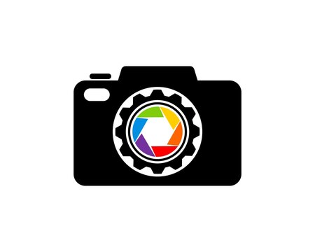 Camera silhouette with spectrum lens