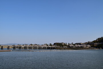 The view of Arashiyama in Spring