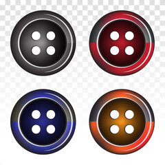 clothing shirt button flat icons for apps and websites