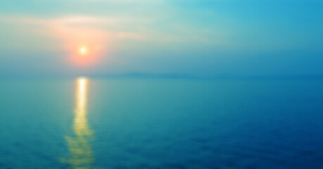 Panoramic dramatic tropical sunset on the sea