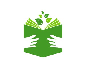 Ecological book with hand