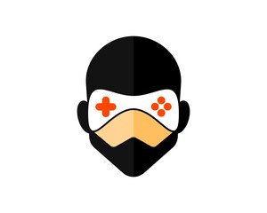 Ninja head with console inside