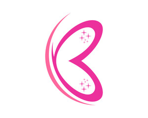 Beauty butterfly form a B letter