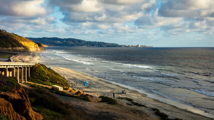 Empty San Diego beach during Covid-19 Pandemic 