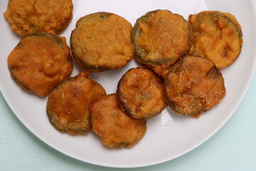 Sponge gourd fritters or gilki ka pakora, Indian food