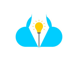Cloud idea with pen inside