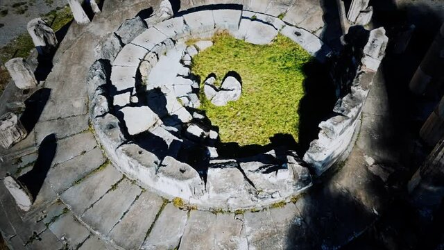 The tholos of the sanctuary of Athena Pronaia at Delphi in Greece