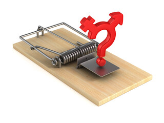 choice sex on white background. Isolated 3D illustration