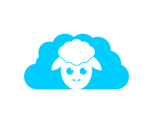 Sheep with cloud shape