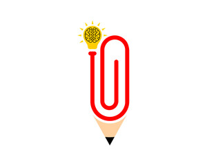 Pencil with clip and bulb