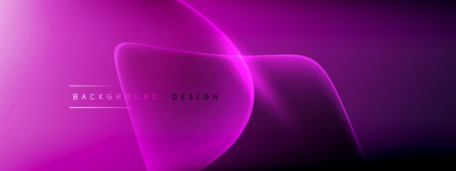 Vector abstract background - liquid bubble shapes on fluid gradient with shadows and light effects. Shiny design template for text