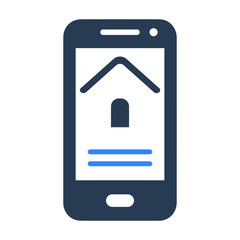 Real estate App on the mobile icon 