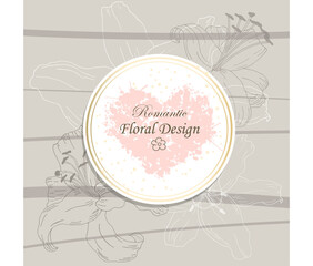 Lily. Vector illustration. Flowers set.