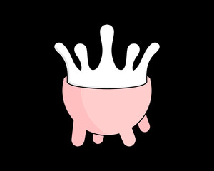 Milk bowl and splash crown