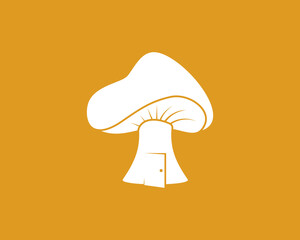 Mushroom with door silhouette