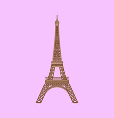 Fototapeta na wymiar Eiffel Tower Paris city. illustration for web and mobile design.