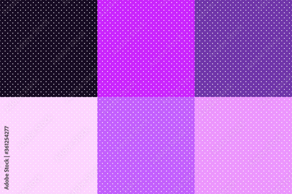 Poster set of abstract vector seamless background consisting of small squares and pixels.