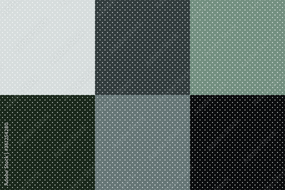 Poster set of abstract vector seamless background consisting of small squares and pixels.