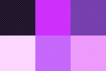 Set of abstract vector seamless background consisting of small squares and pixels.