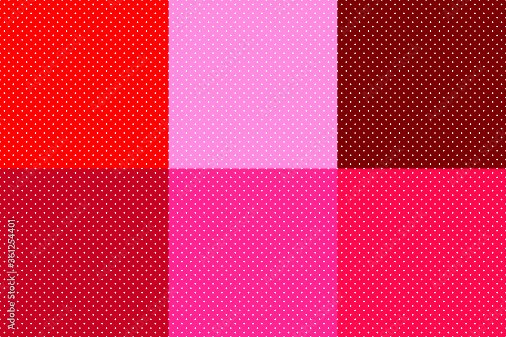 Poster set of abstract vector seamless background consisting of small squares and pixels.
