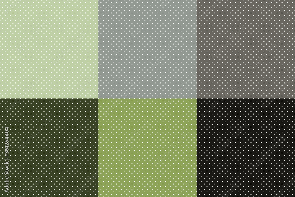 Poster set of abstract vector seamless background consisting of small squares and pixels.