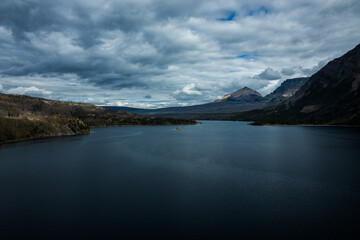 st mary lake with goose island, Glacier National Park