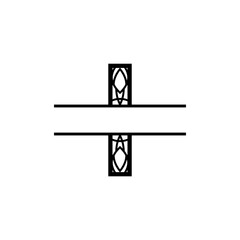 Initial i split monogram mandala vector design template illustration