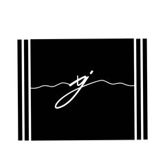 XJ Initial handwriting logo vector illustration minimalist