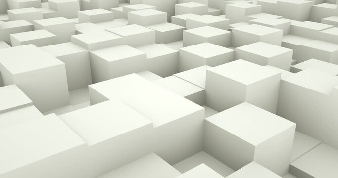 seamless cube animation background abstract white box displacement