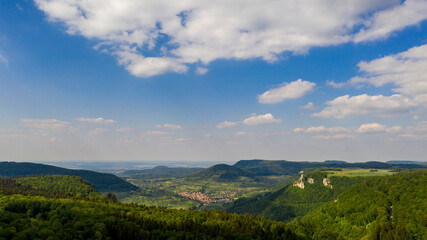 Wald und Wiesenlandschaft - Luftbild