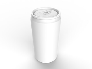 Soda Can 3D Rendering White