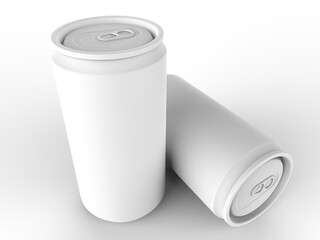 Soda Can 3D Rendering White