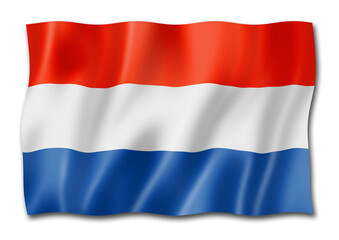 Netherlands flag isolated on white