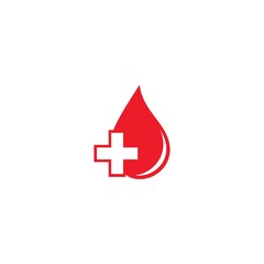 Obraz premium Blood Logo vector icon illustration