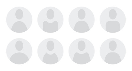 Anonymous generic user icons. Vector illustration.