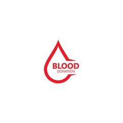 Blood Donoation Logo vector icon illustration