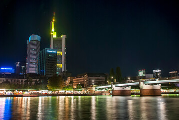 Fototapeta na wymiar Main River photographed in Frankfurt am Main, Germany. Picture made in 2009.