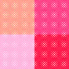 Set of abstract vector seamless background consisting of small dots and circles.