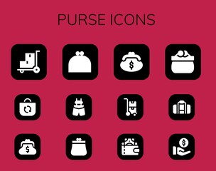 purse icon set