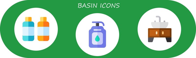basin icon set