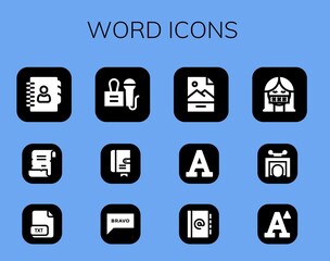 word icon set