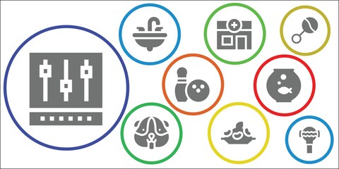 Modern Simple Set of bowl Vector filled Icons