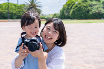 夏休みの家族