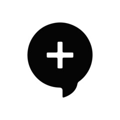 vector illustration icon of speech bubble glyph